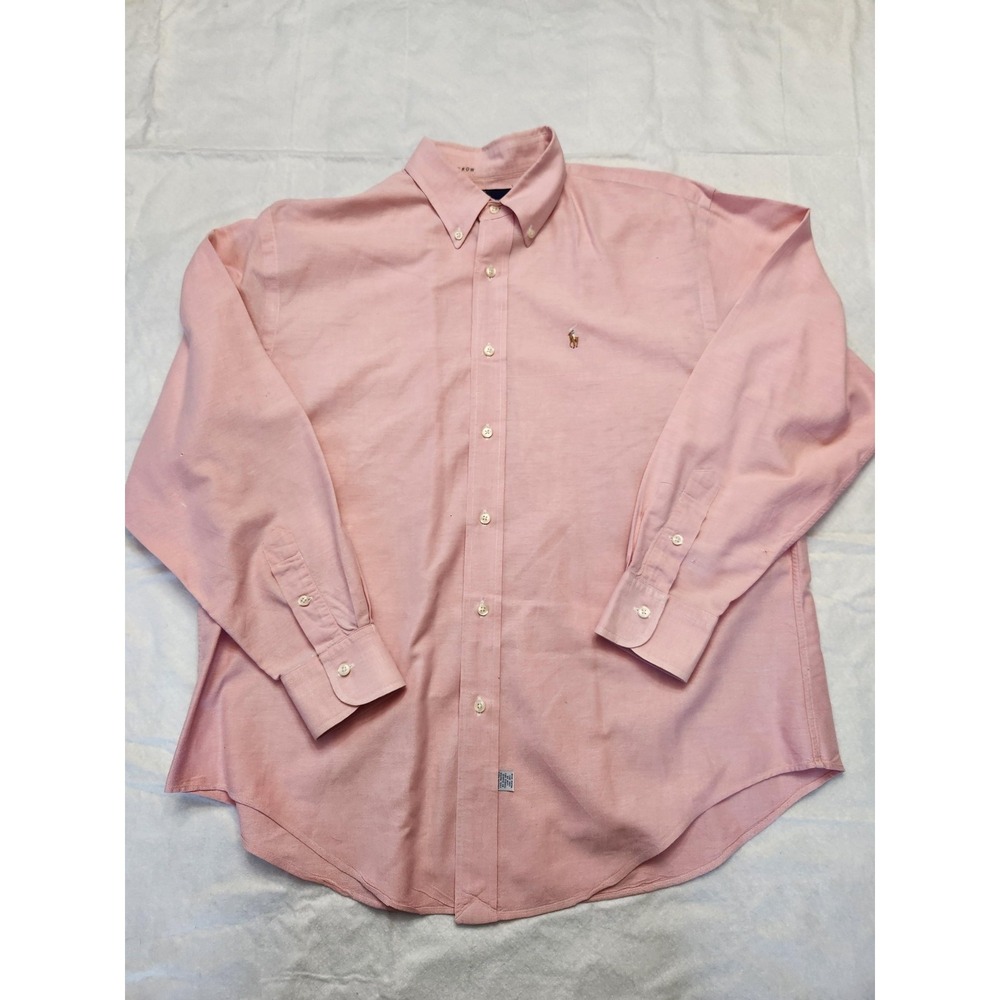 Ralph Lauren Shirt Mens XL Pink Oxford Classic Fit Button Down Long Sleeve Flesh - Picture 2 of 14